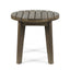 Outdoor 16" Acacia Wood Side Table, Gray Finish - Korvel