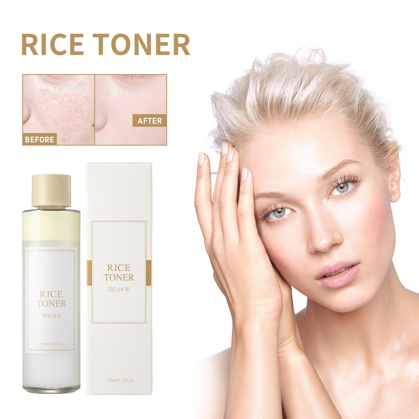Rice Toner Deeply Hydrates And Repairs Skin Barrier, Firming And Moisturizing Facial Skin Toner - Korvel