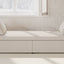 Fauteuil-lit moderne beige avec tiroirs de rangement