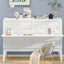 Queen Size Murphy Bed with Built-In Charging Station and a Shelf  White - Korvel
