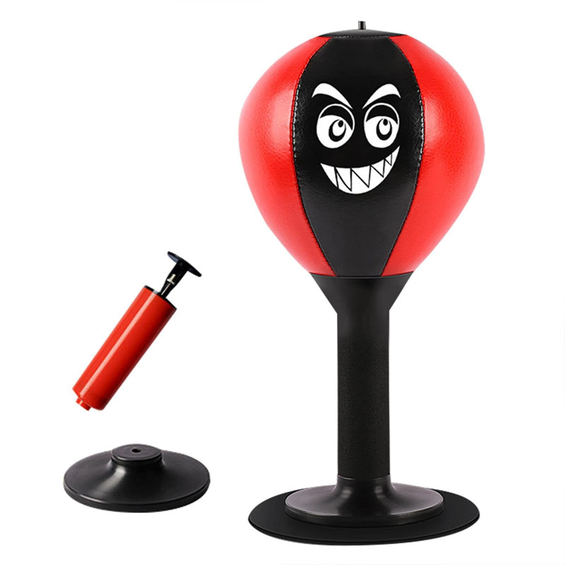 Stress Relief Punching Suction Cup Base Fighting Speed Ball Spring Foam Set Easy Installation Inflatable for Fitness Equipment - Korvel