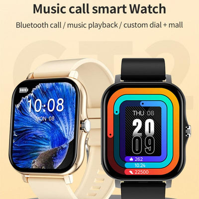 CT2 Smart Watch Full Touch Fitness Smart Watch Heart Rate Monitor Bluetooth Call Waterproof Watch - Korvel