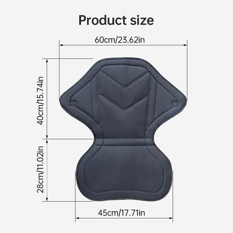 Adjustable padded seat for kayaks, paddleboards, canoes, with backrest, suitable for kayak, canoe, rafts, fishing. - Korvel