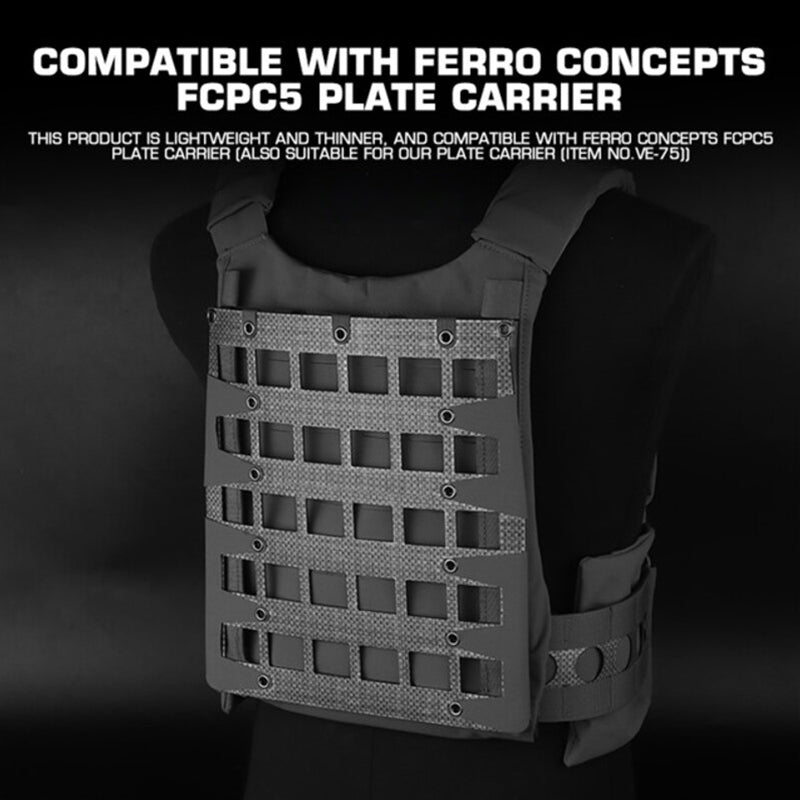 Lightweight MOLLE Back Panel for Tactical Vests