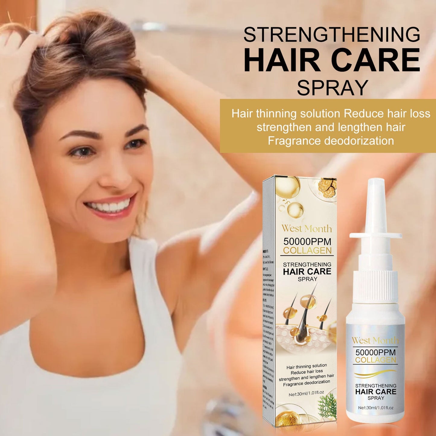 Hair Smoothing Essence Spray, Moisturize Hair Roots, Strengthen Scalp, Prevent Hair Loss, Repair And Smooth - Korvel