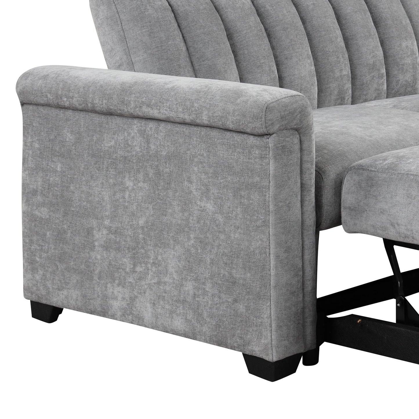 U_STYLE Convertible Soft Cushion Sofa Pull Bed ,for Two People to Sit On - Korvel