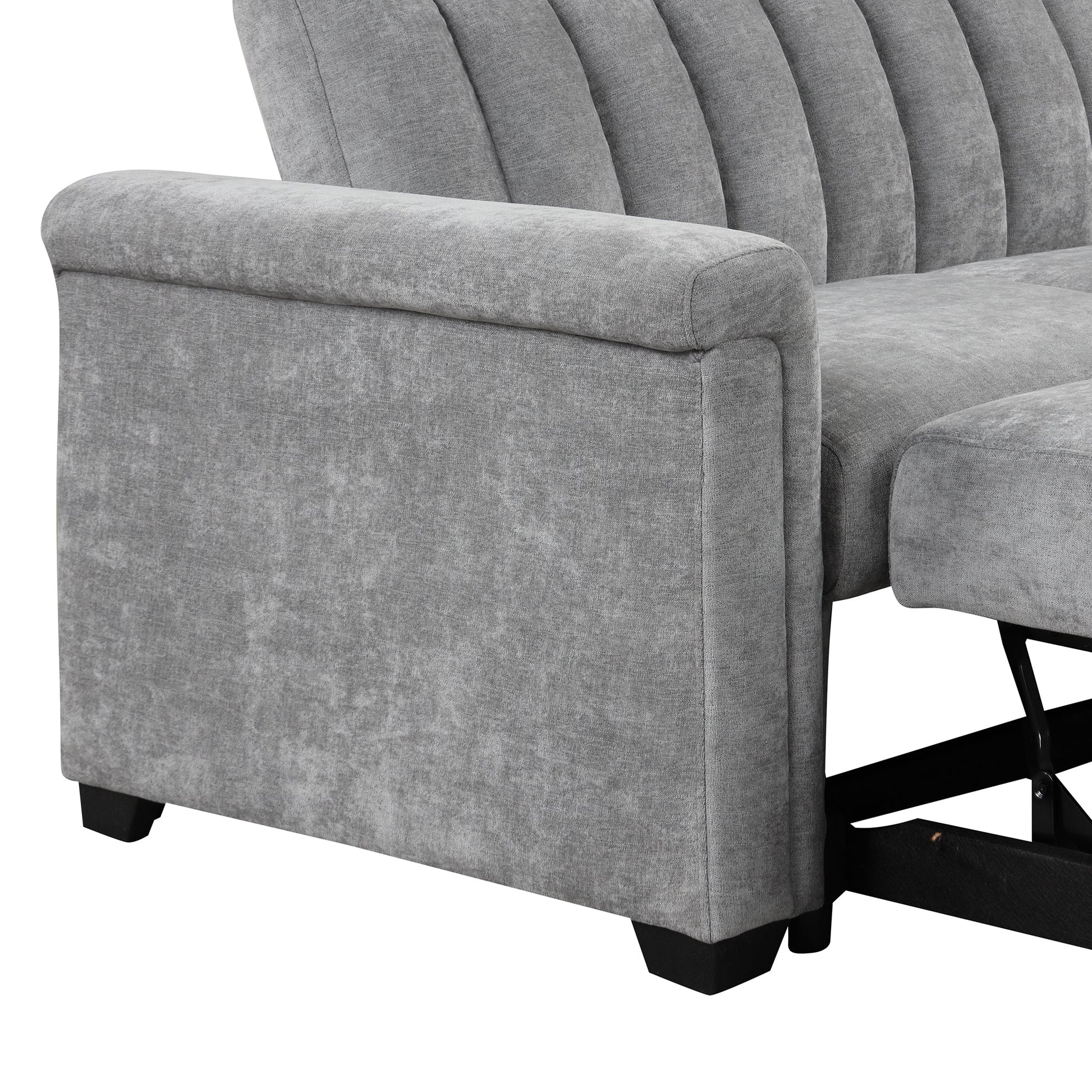 U_STYLE Convertible Soft Cushion Sofa Pull Bed ,for Two People to Sit On - Korvel
