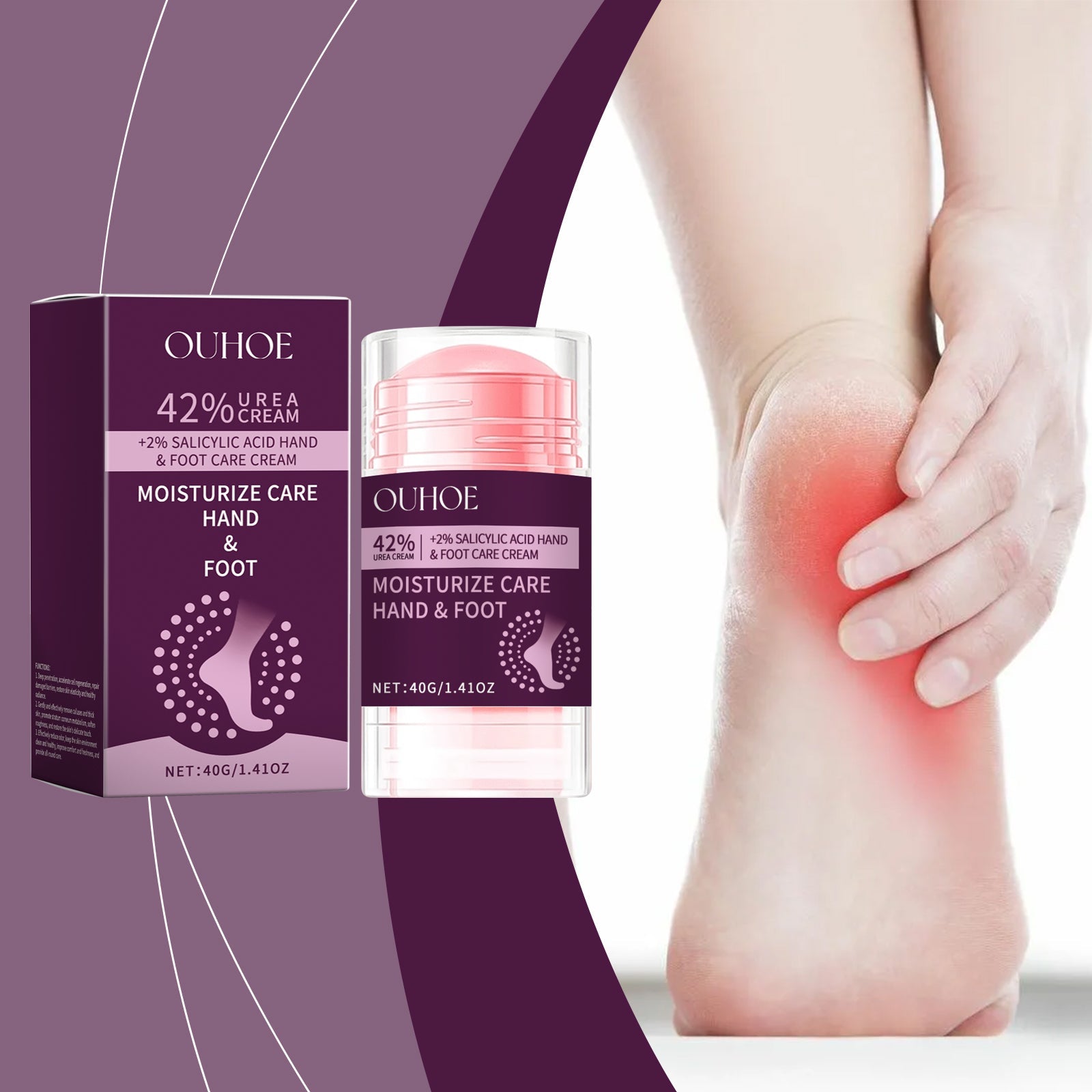 Heel Care Cream, Moisturizing And Repairing Hydrating Heel Relief And Moisturizing Foot Skin Care Cream - Korvel