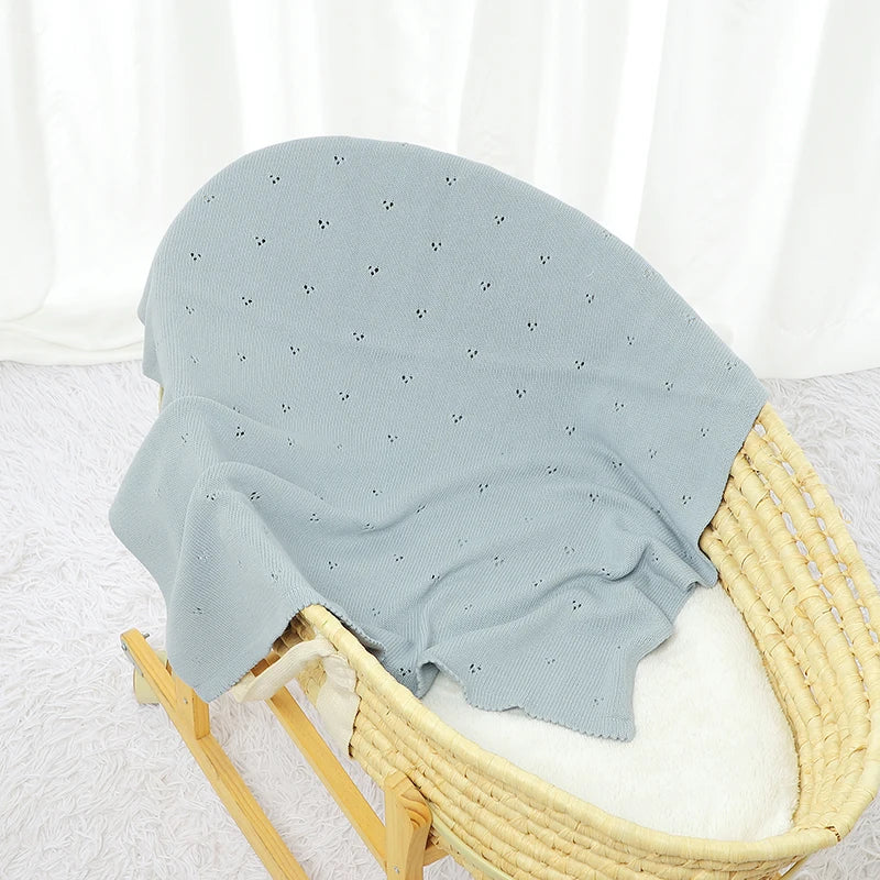 Knitted Solid Color Duvet Cover for Infants and Young Children