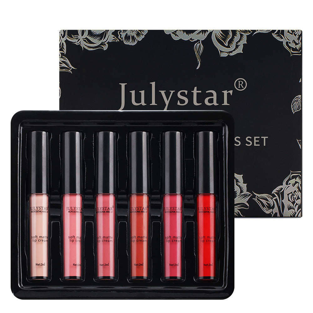 Velvet Matte Lip Glaze Suit Waterproof Non Stick Cup Color Fast Lipstick Lip Color - Korvel