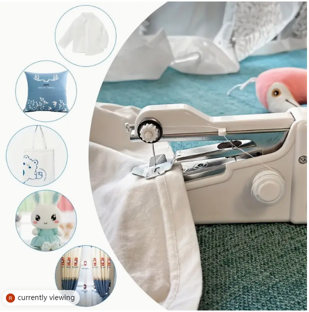 1pc Portable Handheld Sewing Machine - Quick Stitching Tool For Cloth, Clothing And Kids Clothes - 2 Coils Included (Battery Not - Korvel