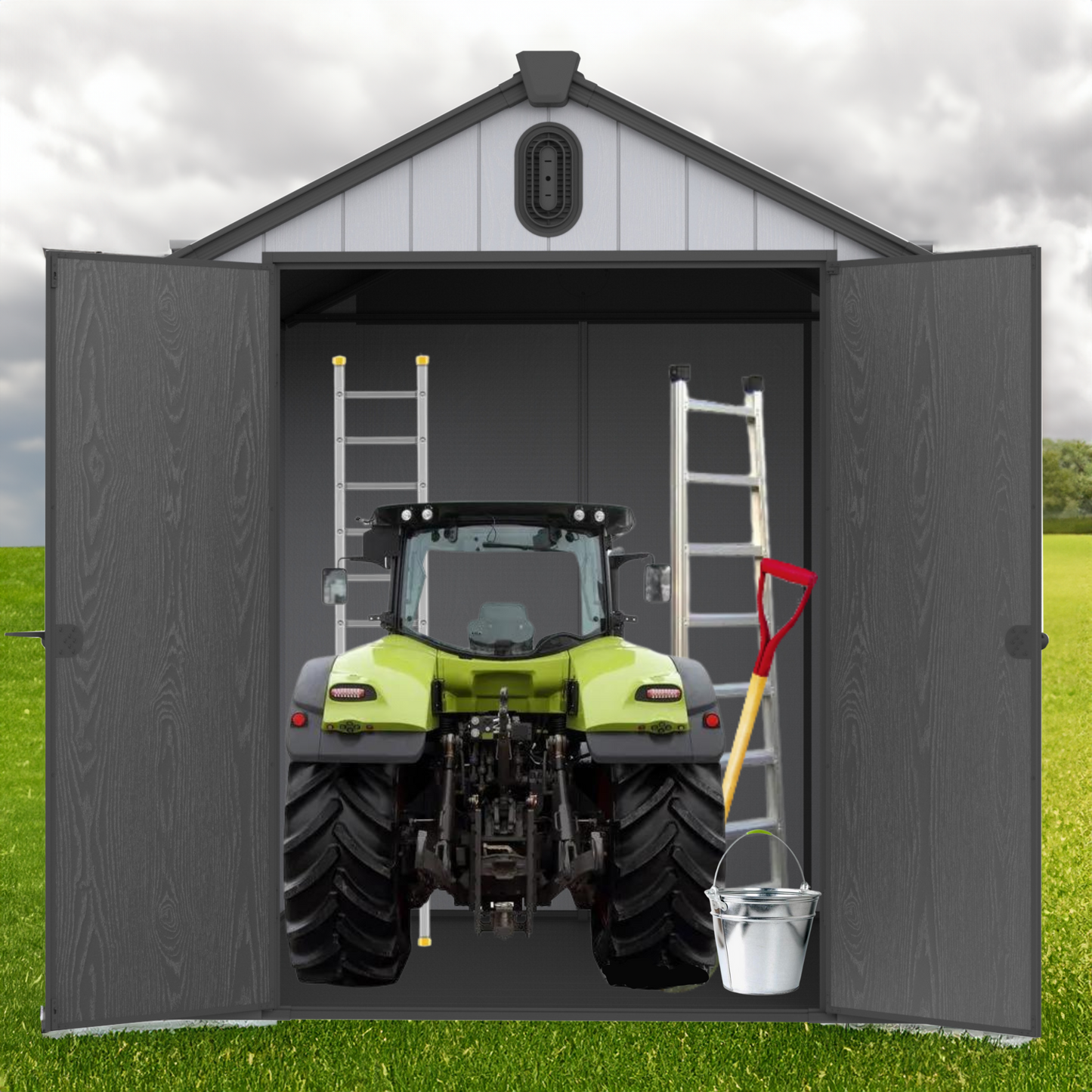 XWT012 6x8ft Plastic Storage Shed for Outdoor Use