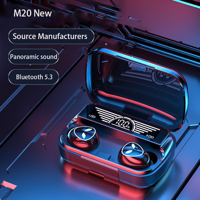 M10M30 Bluetooth Headset High-Capacity Wireless Private Model TWS New F9 Smiley Face Binaural 5.1 Noise Cancellation - Korvel
