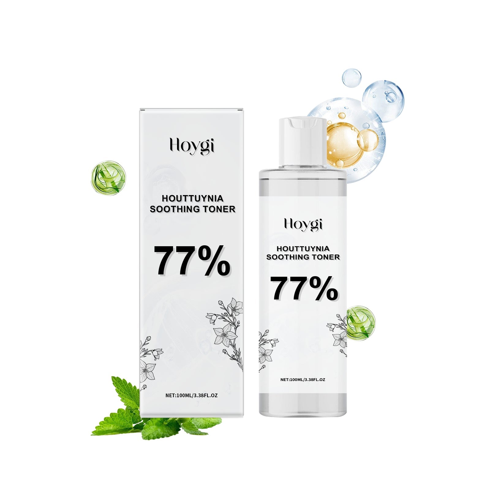 Htuynia Toner Deeply Hydrating, Firming, Smoothing And Brightening Skin Facial Care Essence Water - Korvel