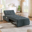 Four in one sofa bed, chair bed, multifunctional folding Ottoman bed with storage bag and USB port, dark blue - Korvel