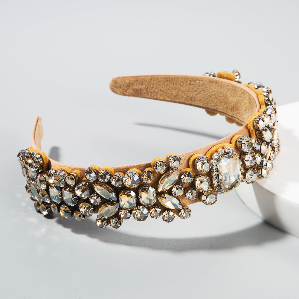 Baroque Retro Rhinestone Headband Set for Ladies