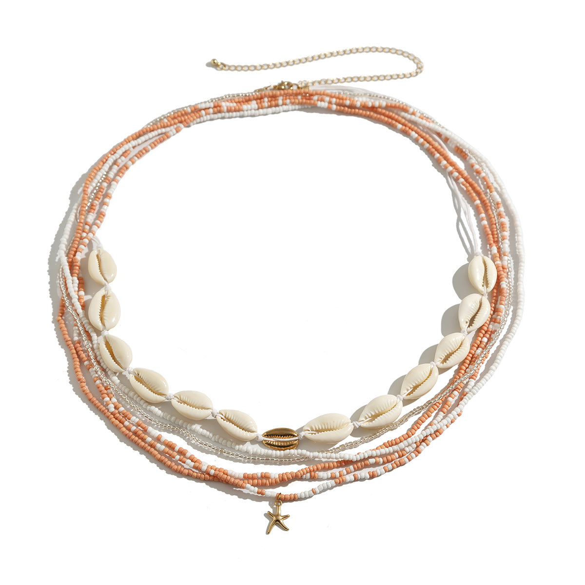 Mermaid Princess Shell Beads Waist Chain Beach Ocean Wind Waist Chain Starfish Body Chain - Korvel