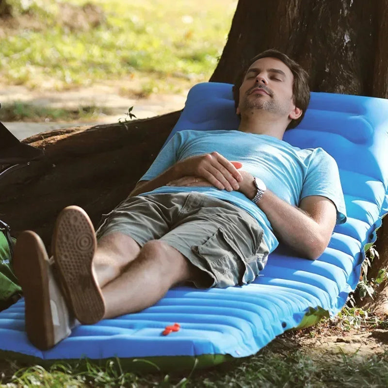 Ultralight Camping Sleeping Pad: Thicken, Self-Inflating with Built-in Pump (Outdoor/Travel) - Korvel