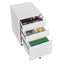 Premium Mobile Metal Filing Cabinet with Lock - 3 Drawers