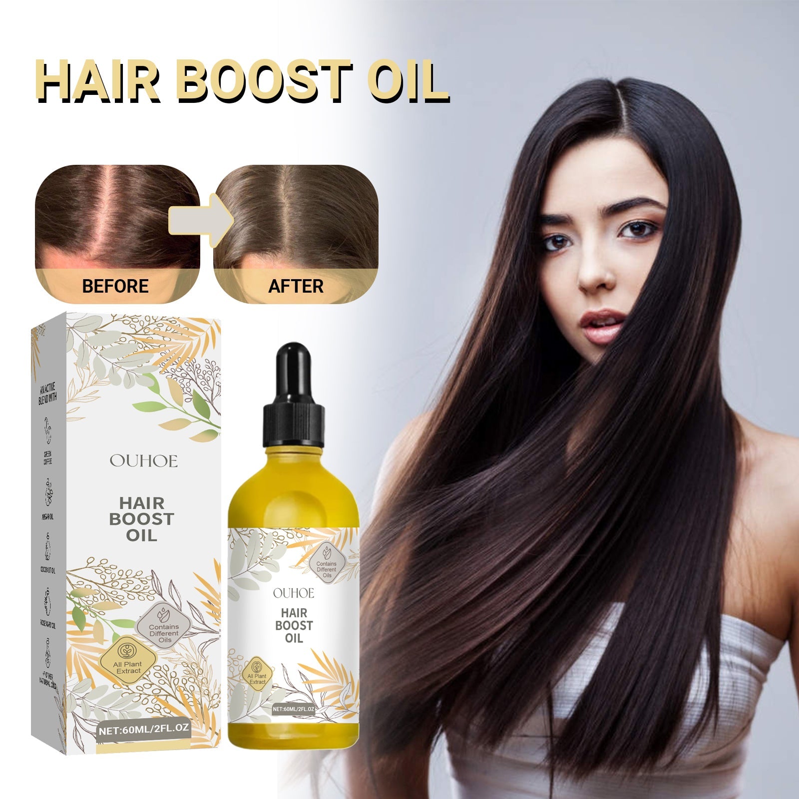 Hair Care Essential Oil Nourishes Hair, Softens Shine, Improves Hair Quality And Moisturizes Hair Care Essential Oil - Korvel