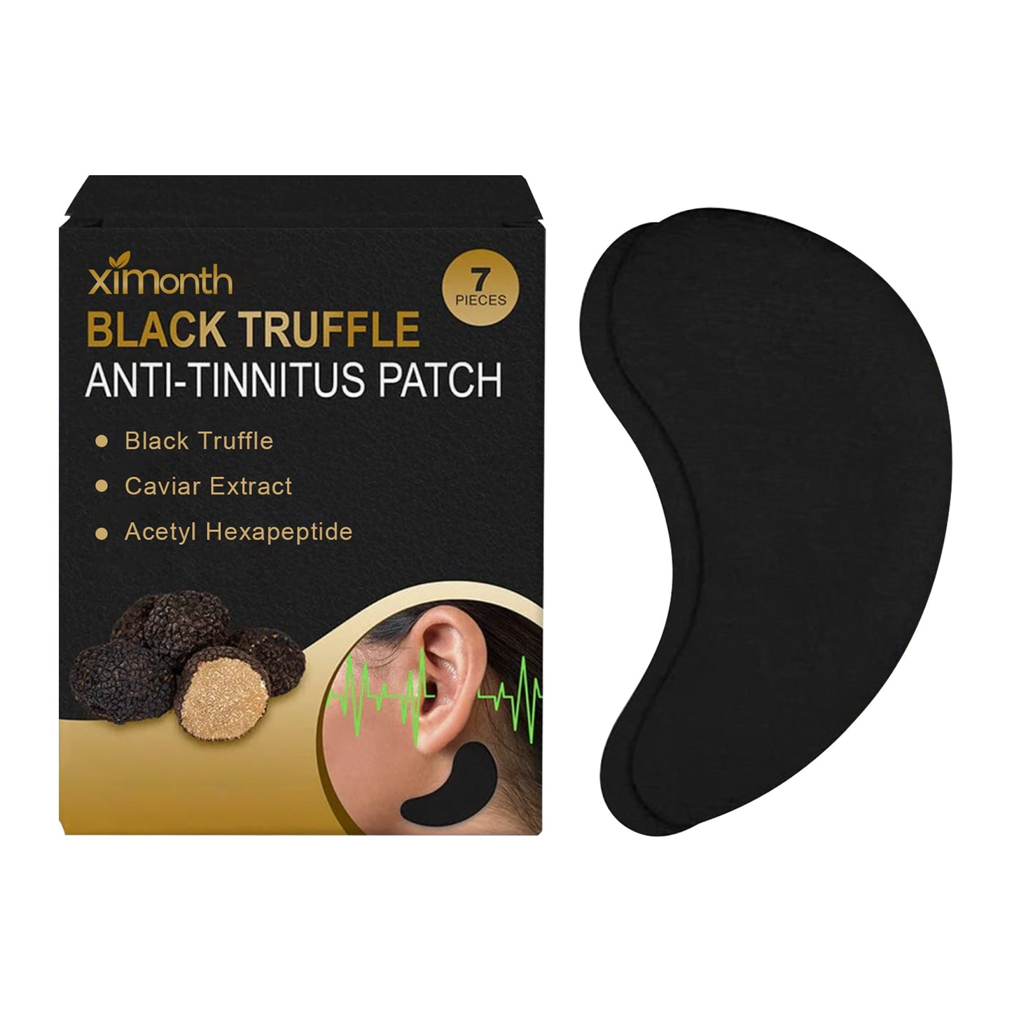 Black Truffle Tinnitus Ear Pads Clean Earwax For Tinnitus And Relieve Discomfort From Blocked Inner Ears - Korvel