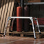 Aluminum Work Platform Large Size Step Stool Folding Portable Work Bench 40" Width Telescopic Feet 22" -27.5" Height Adjustable - Korvel