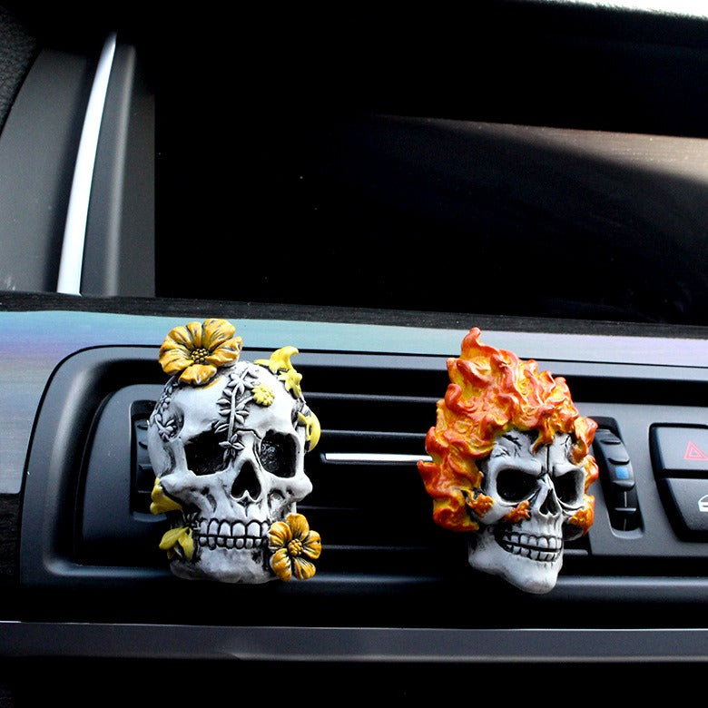 Undead Ghost Head Aromatherapy Clip Resin Car Air Outlet Aromatherapy Pendant - Korvel