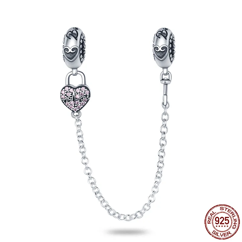Pendentif en argent sterling S925 avec perles pour bracelets à perles
