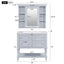 36'' Bathroom Vanity with Medicine Cabinet, Modern Mirror Cabinet with Adjustable Shelf, Bathroom Storage Cabinet with 4 Drawers - Korvel