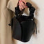 Premium PU Leather Drawstring Bucket Bag