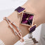 Women Square Watch Luxury Ladies Quartz Magnet Buckle Gradient Color Watches Relogio Feminino For Gift Clock - Korvel