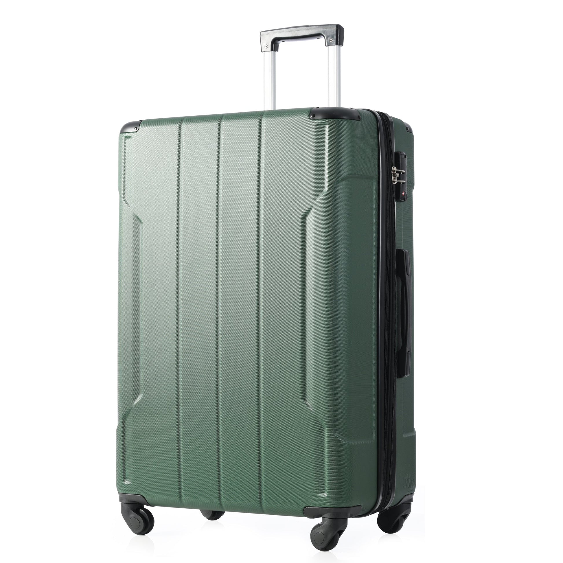 Hardshell Luggage Spinner Suitcase with TSA Lock Lightweight Expandable 28'' (Single Luggage) Green + ABS + 28 Inch - Korvel