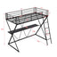 Premium Twin Size Loft Bed with Desk and Guardrails - Black