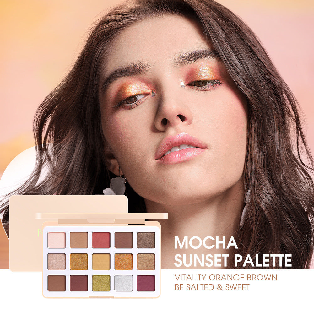 Mee Carney Dreamy Genki Girl 15 Color Eyeshadow Palette Pearlescent Glitter Matte Eyeshadow Palette MC08 - Korvel