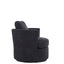 Rotating bucket chair living room comfortable circular sofa chair 360 degree rotating bucket chair armchair (black) - Korvel