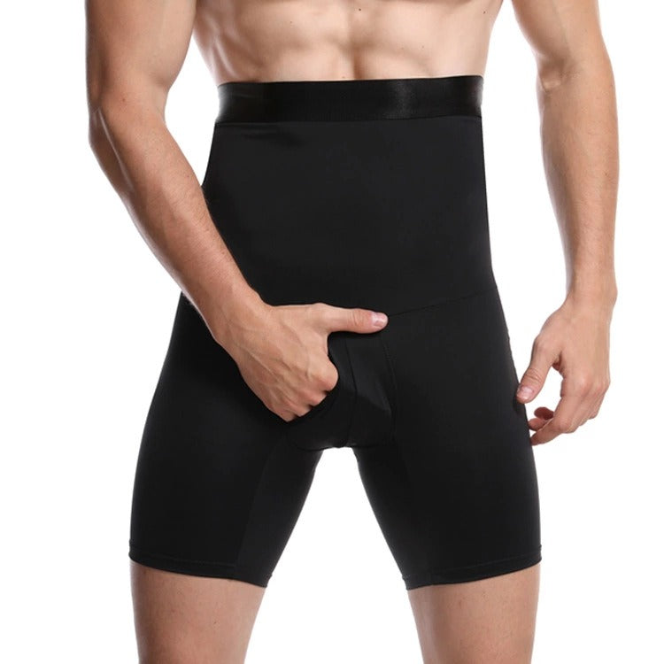 Caleçons longs respirants à taille haute pour hommes à double couche