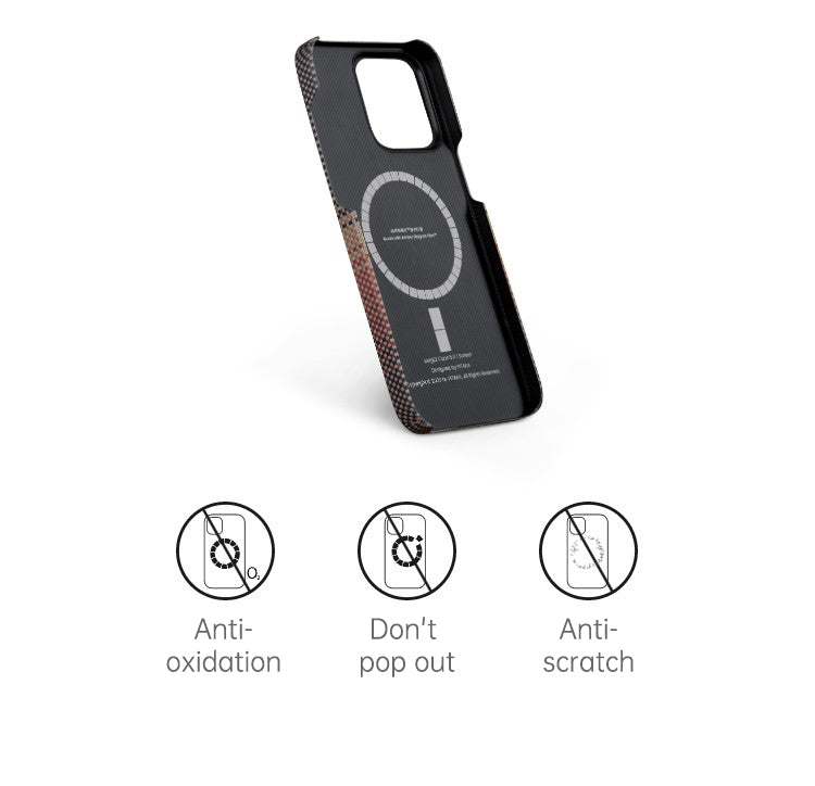 PITAKA is suitable for Apple 15promax magnetic sunset moonrise Kevlar floating aramid high-end magsafe carbon fiber mobile phone case - Korvel