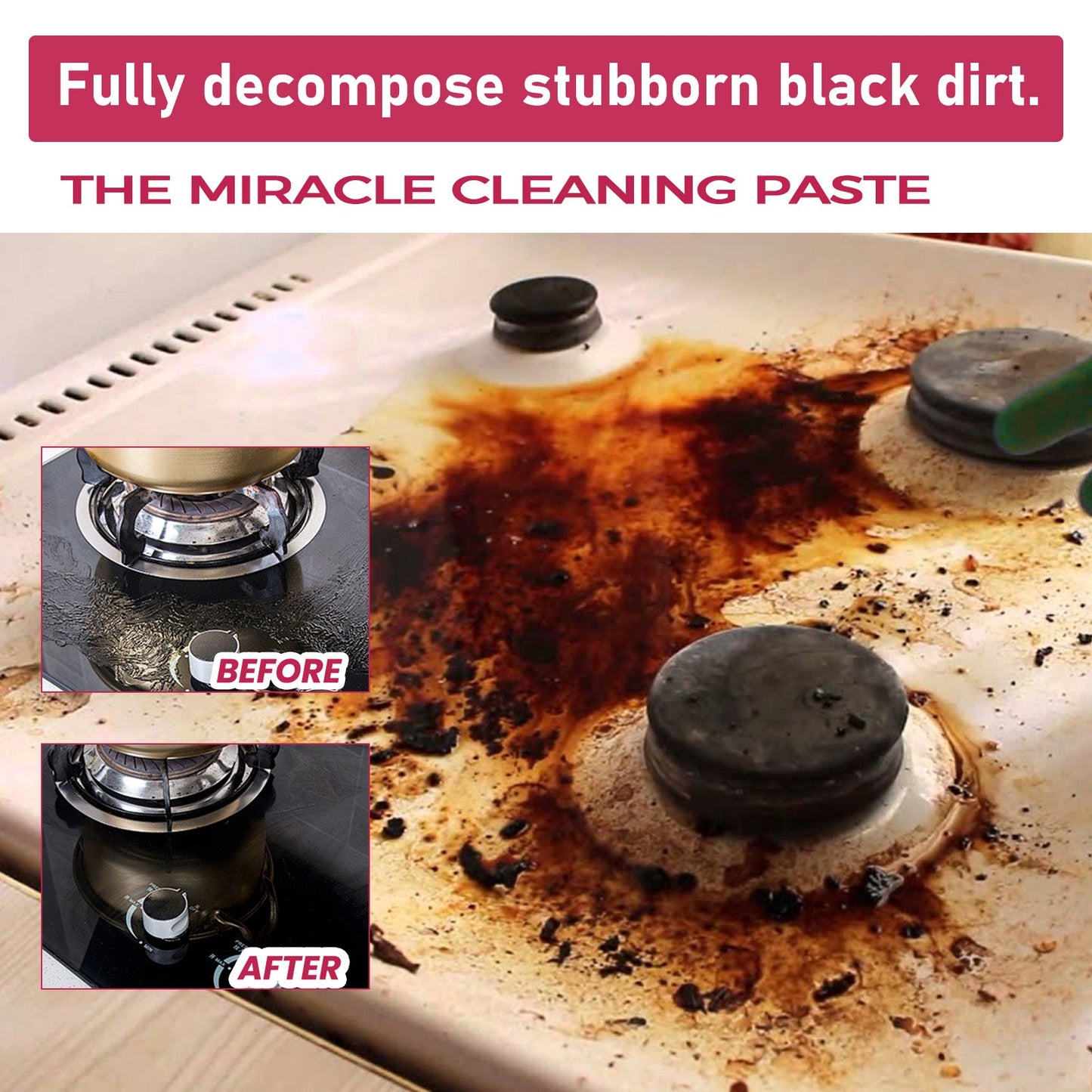 The Miracle Cleaning Paste, Kitchen Fume Cleaning Cream Powerful Multi-Effect Cleaning Oil Stains - Korvel