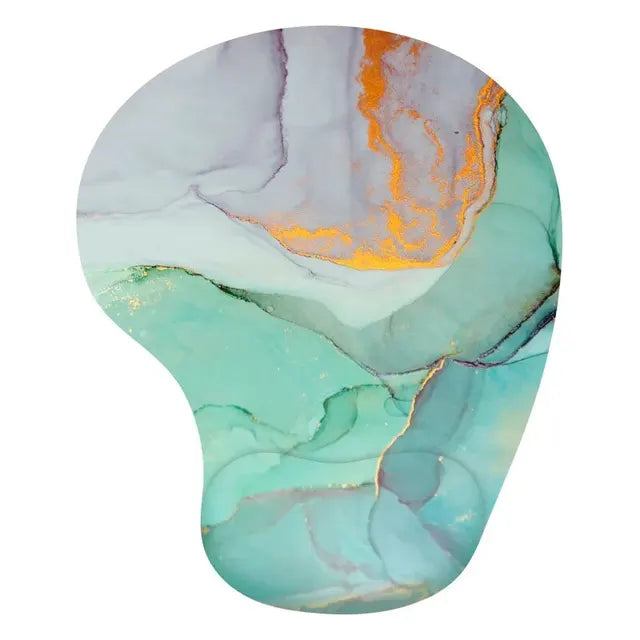 Wrist Mouse Pad Marble Pattern Hand Bowl Tray Mouse Pad Office Wrist Protection Anti-Skid Mouse Pads - Korvel