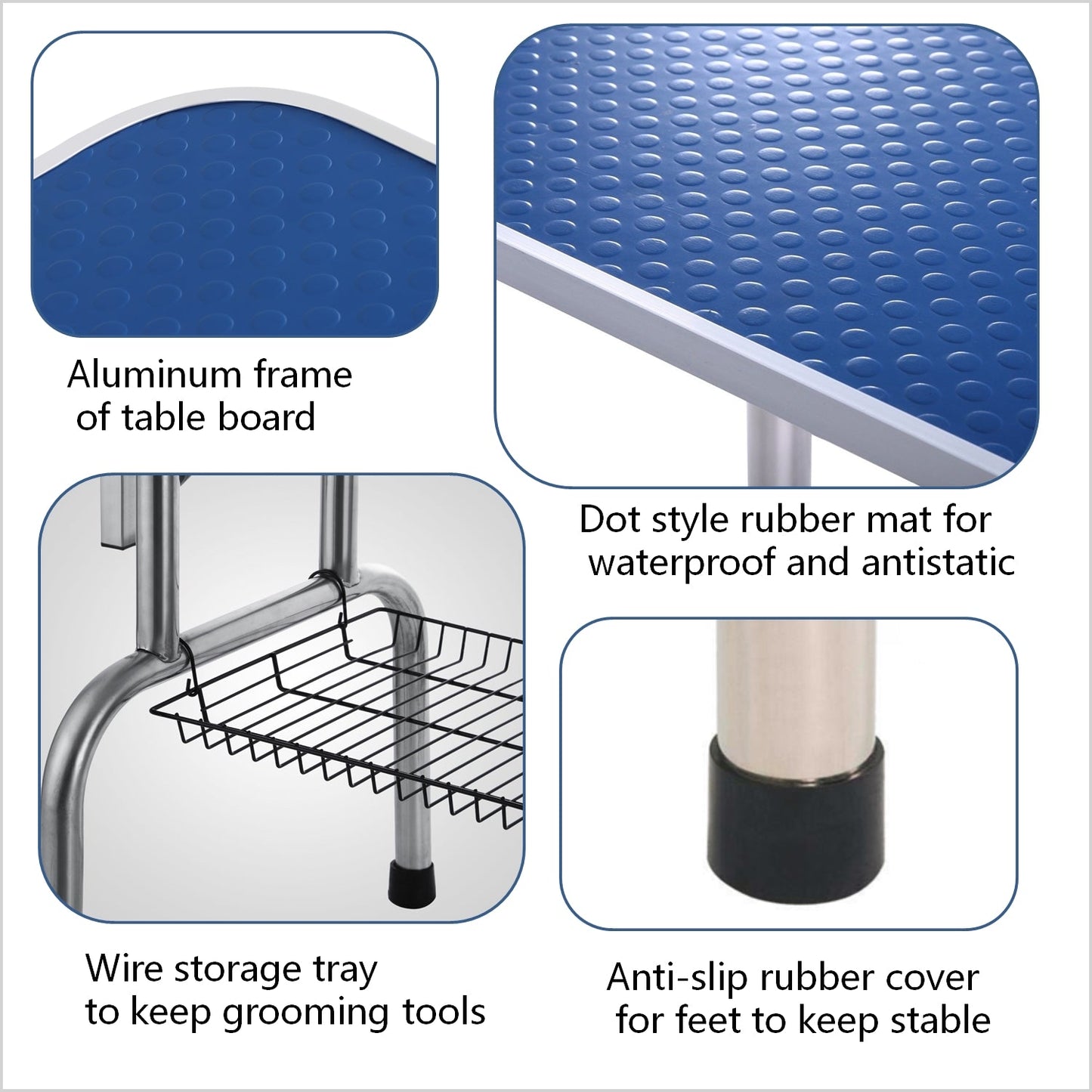 Table de toilettage premium de 46" pour chiens et chats