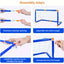 Mini foldable plastic soccer set, detachable posts, high-strength, indoor/outdoor, kids' bday gift - Korvel