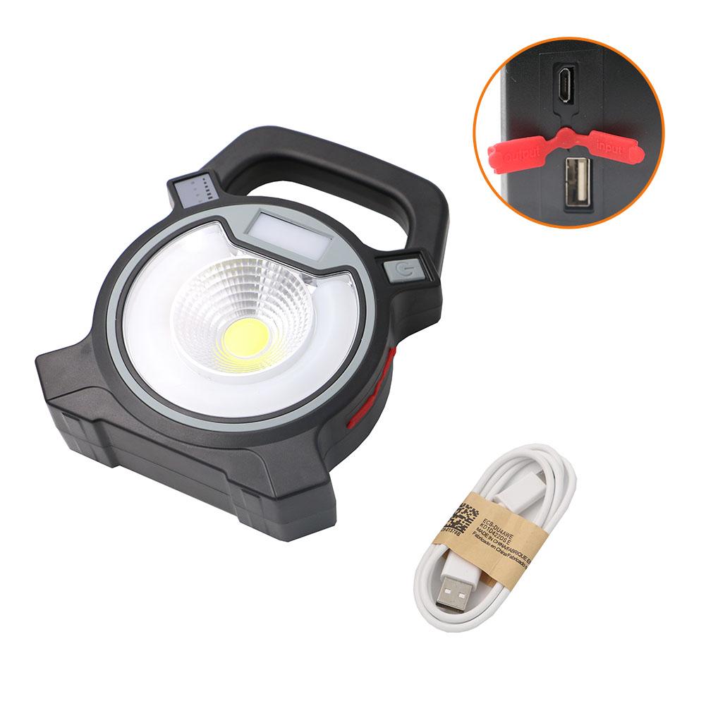 Foco portátil LED COB de 30W - Luz de trabajo recargable por USB