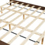 Mid-Century Modern Platform Bed Wood Slat Support with No Box Spring Needed,King Walnut - Korvel