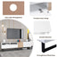 Modern TV Stand for 80'' TV with Double Storage Space