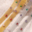 Geometric Colorful Zircon Necklace Titanium Steel PVD Plated Non Fading Jewelry - Korvel