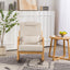 Chaise Berçante Rembourrée Classique avec Coussin Lombaire