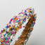Exaggerated Baroque Colorful Crystal Candy Sponge Wide Edge Hair Hoop Headband - Korvel