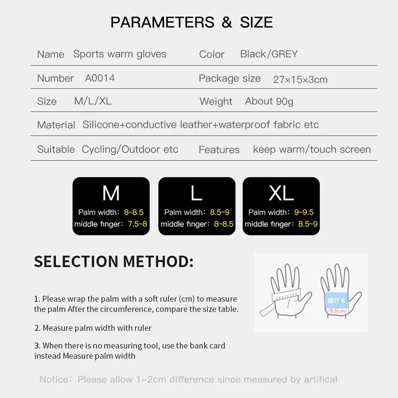 Outdoor warm cold windproof riding gloves touch screen windproof and anti-skid women's velvet full finger gloves - Korvel