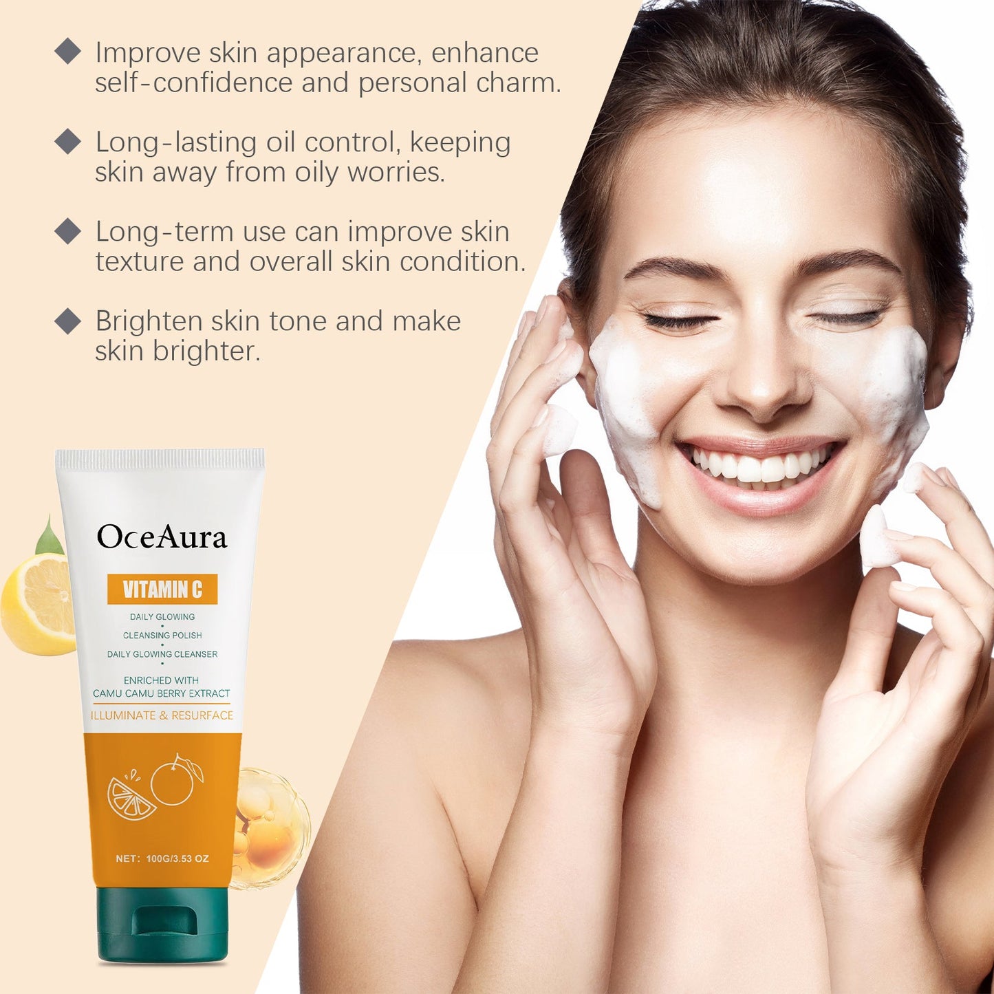Gentle Vitamin C Facial Cleanser for Radiant Skin