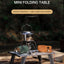 Black Lightweight Portable Folding Ultralight Roll Up Mini Aluminum Picnic Camping Table Foldable For Outdoor Hiking - Korvel